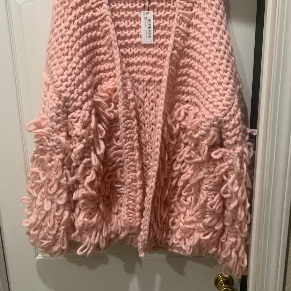 Nasty Gal Pink Extreme Loopy Cardigan